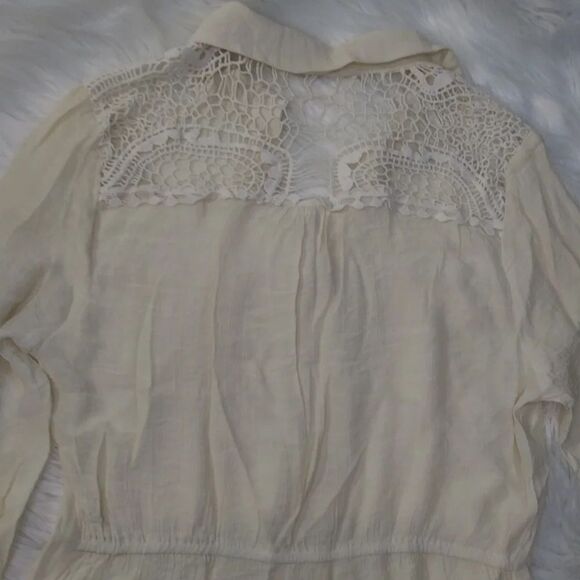 Wishful park whiteoff Long sleve bottom dow womens blouse - Picture 5 of 16